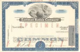 Eastman Kodak Company Specimen New Jersey Wertpapiere