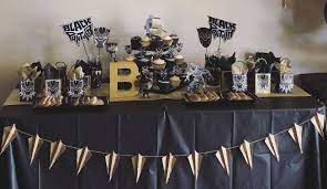 Black Panther Birthday Table Black Panther Party Black Panther Panther