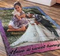 Mantas personalizadas para aniversario de boda, regalos personalizados para  Coule, manta personalizada con foto y texto para marido/esposa (1 foto de  ...