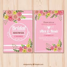 Bridal showers are a unique occasion calling for unique bridal shower invitations no matter the theme or inspiration. Free Vector Pink Bridal Shower Invitation Template With Floral Decoration