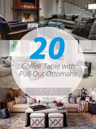 Contemporary ottoman that can be used as a coffee table. 20 Charming Coffee Table With Pull Out Ottomans Home Design Lover