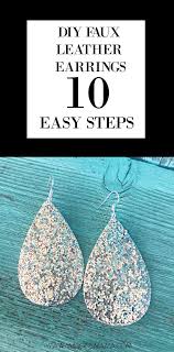 You can even make great products to sell if you have a cricut craft business. Diy Faux Leather Earrings Hall Around Texas Leather Diy Leather Earrings Earring Tutorial