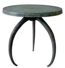 Round tall table sits on sturdy legs and feature a small drawer plus shelf. Casa Padrino Designer Side Table Gray Antique Green O 48 X H 54 Cm Round Aluminum Table Aluminum Furniture
