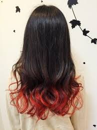 毛先を赤系のグラデーションカラ plcra hair art プルクラヘアーアート hs0386980 ヘアスタイル 高崎の予約なら楽天ビューティ グラデーション ヘアカラー オンブレヘア ヘアスタイル