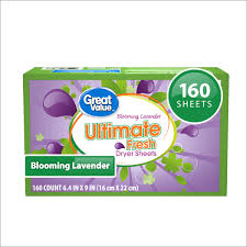 Dryer sheets are added during the drying cycle to help clothes feel soft and to cut down on static cling. Great Value Ultimate Fresh Dryer Sheets Blooming Lavender 160 Count Walmart Com Walmart Com