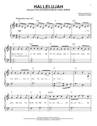 Hallelujah Sheet Music Leonard Cohen Easy Piano Hallelujah Sheet Music Piano Sheet Music Free Clarinet Sheet Music
