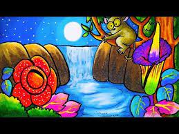 Cara Menggambar Dan Mewarnai Tema Flora Dan Fauna Langka Dan Alam Benda Yang Bagus Mudah Ep 212 Youtube Gambar Flora Dan Fauna Flora Seni Kontemporer
