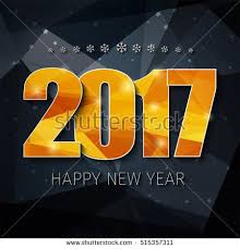 Design Square Web Banner Background Happy New Year Template Polygonal Black Background And Gold Abstract Numbers 2017 On It Vector Illustration Vdohnovenie