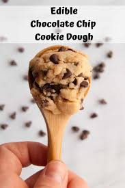 Edible Chocolate Chip Cookie Dough Bakin Care Of Business Recipe In 2020 Chocolate Chip Cookie Dough Edible Cookie Dough Recipe Edible Chocolate Chip Cookie Dough