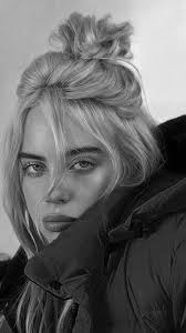 Black And White Billie Eilish Picture Billie Eilish Vsco Black And White Face Portrait Billie Eilish