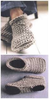 Practice your basic crochet stitches and make yourself a cozy new pair of slippers. Diy Cozy Crocheted Slipper Boots Handy Homemade Crochet Slipper Pattern Crochet Slipper Boots Knitting
