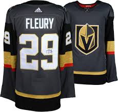 Adidas alex pietrangelo vegas golden knights men's authentic camo. Marc Andre Fleury Vegas Golden Knights Autographed Black Adidas Authentic Jersey Ebay