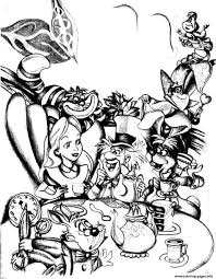 People of all the generation like to watch this film.also coloring pages of alice in wonderland are very famous. Printable Advanced Alice In Wonderland Coloring Pages Coloring And Drawing