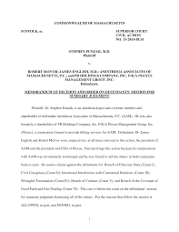 COMMONWEALTH OF MASSACHUSETTS SUFFOLK, ss. SUPERIOR COURT CIVIL ACTION NO.  15-2433-BLS1 STEPHEN PUNZAK, M.D. Plaintiff v. ROBERT