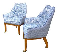 If your new mattress/foundation is delivered via bobtastic white glove delivery, the team will remove your old mattress/foundation! 1960s Mid Century Modern Blue And White Accent Chairs Chairish