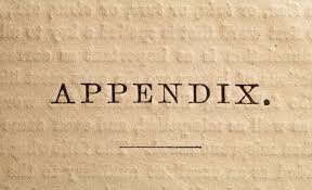 For example, table a1 would be the first table in an appendix a. Definition Of Appendix In A Book Or Written Work