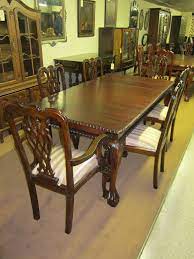 Great savings & free delivery / collection on many items. Solid Carved Mahogany Dining Table Ball Claw Feet 6 Solid Mahogany Chairs Mahogany Dining Table Mahogany Dining Room Dining Room Furniture