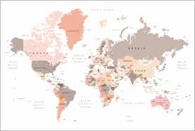 Juegos de conocimientos sobre la geografia del mundo, europa, espaã±a. Quadros De Madeira Mapas Mundi Mapas De Paises Posterlounge Pt