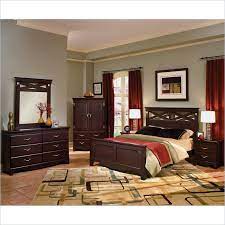 Standard City Crossing Wood Panel Bed 5 Piece Bedroom Set In Cherry Standard Furniture Furniture Bedroom Furniture For Sale