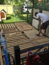 Upcycled Pallet Flooring Pallet Patio Decks Pallet Decking Pallet Diy