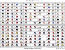 football college schedule poster