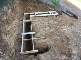Schalung Fundament Schalung Gartenmauer Fundament
