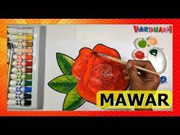 Cara mewarnai gambar bunga mawar dengan cat air. Mewarnai Bunga Mawar Gradasi Dengan Cat Air Video Edukasi Belajar Untuk Anak Anak Youtube