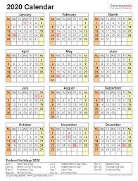 2020 Calendar Free Printable Excel Templates Calendarpedia