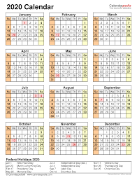 Awal pergantian tahun baru biasanya selalu di iringi dengan pergantian kalender dari tahun lama ke tahun baru. 2020 Calendar Free Printable Excel Templates Calendarpedia