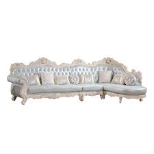 We have published so many posts on our website about sofa sets price, designs, size and many other factors. European Style Antique Wooden L Shape Sofa Set Designs With Light Blue Color From Real Factory Wa527 Living Room Sofas Aliexpress
