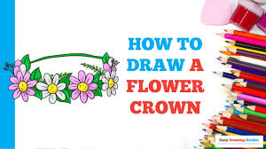 Learn how to draw flower crown tutorial pictures using these outlines or print just for coloring. How To Draw A Flower Crown In A Few Easy Steps Drawing Tutorial For Kids And Beginners Youtube