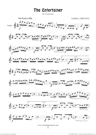 It was sold first as sheet music, and in the 1910s as piano rolls that would play on player pianos. Free Joplin The Entertainer Sheet Music For Violin Solo Pdf