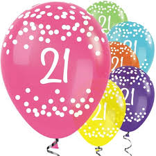 Wish today's special occasion with a balloon delivery! 21st Birthday Tropical Mix Dots Balloons Fun Party Supplies Uk