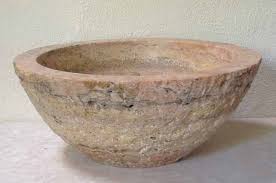 natural stone vessel sink travertine