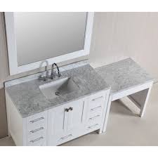 Add style and functionality to your bathroom with a bathroom vanity. Design Element London 78 Inch Single Sink White Vanity Set With Makeup Table And Bench Seat Overstock 9505982