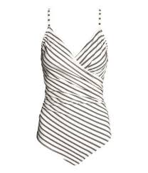 Black And White Striped One Piece Bathing Suit H M White Black Striped One Piece Bathing Suit Fully Lined Shaping Swimsuit With Sculpting Effect On Stomach Back And Seat Wrapover To Swimsuits Swimwear Fashion