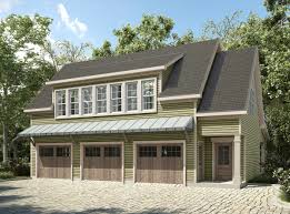 465 sq ft 2nd floor suite: Plan 36057dk 3 Bay Carriage House Plan With Shed Roof In Back Carriage House Plans Carriage House Garage Garage House Plans