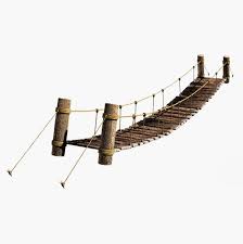 Rope Wood Plank Suspension Bridge 3d Model Flatpyramid Rope Bridge Bridge Drawing Suspension Bridge