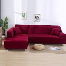 Find the best l shape sofa price! L Shape 3 3 Seater Fitted Sofa Cover Standard Size Red