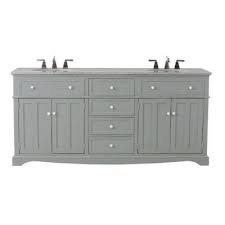 Home Decorators Collection Fremont 72 In W X 22 In D Double Bath Vanity In Grey With Granite Vanity Top In Grey 2943900270 Granite Vanity Tops Vanity Double Vanity