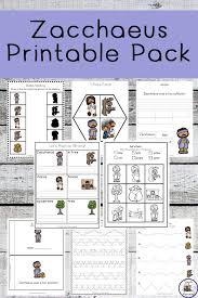 Free bible story craft ideas. Zacchaeus Printable Pack Simple Living Creative Learning
