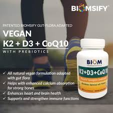 Supplements are widely available at reasonable cost, and may be more effective when taken with vitamin d. Biom Vitamin D3 K2 Coq10 Biom Probiotics Promote Bone Health