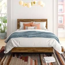 Engineered and solid wood bed frames. Queen Size Wood Beds Frames Free Shipping Over 35 Wayfair