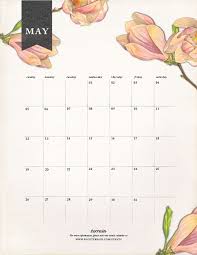 May In Bloom Calendar Design Calender Design Calendar Layout