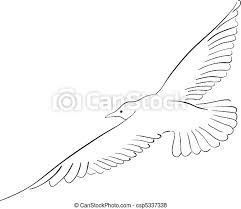Seagle is my new adopted pet. Black Drawing Of Seagull Isolated On The White Canstock