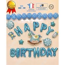Td Ballon Decoration Anniversaire Fille 3 Ans Bleu Enfant Garcon Bebe Fete Mural Interieur Exterieur Joyeux Anniversaire Aluminium Achat Vente Ballon Decoratif Cdiscount