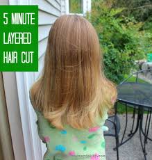 Girls with luxurious thick mane are gaining the feel ease and lightness with layered haircuts. My Easy Diy 5 Minute Layered Haircut Practical Stewardship