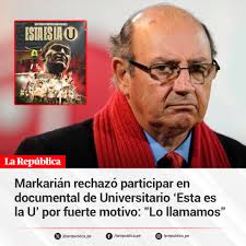 ⚽ ❌ Daniel Farfán, director del documental 'Esta es la U', contó la  principal razón por la que el exentrenador de la selección peruana no quiso  declarar para la película. ▷ https://bit.ly/3BsfWa4