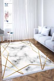 rugviva kaymaz tabanli makinede yikanabilir hali rv014 mermer trendyol halilar ev icin modern