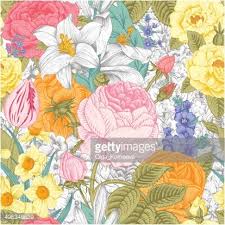 See seamless floral pattern stock video clips. Summer Seamless Vintage Floral Pattern Colorful Flowers Roses Clipart Image
